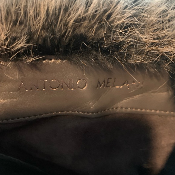Antonio Melani suede leather & fur booties - Picture 3 of 4
